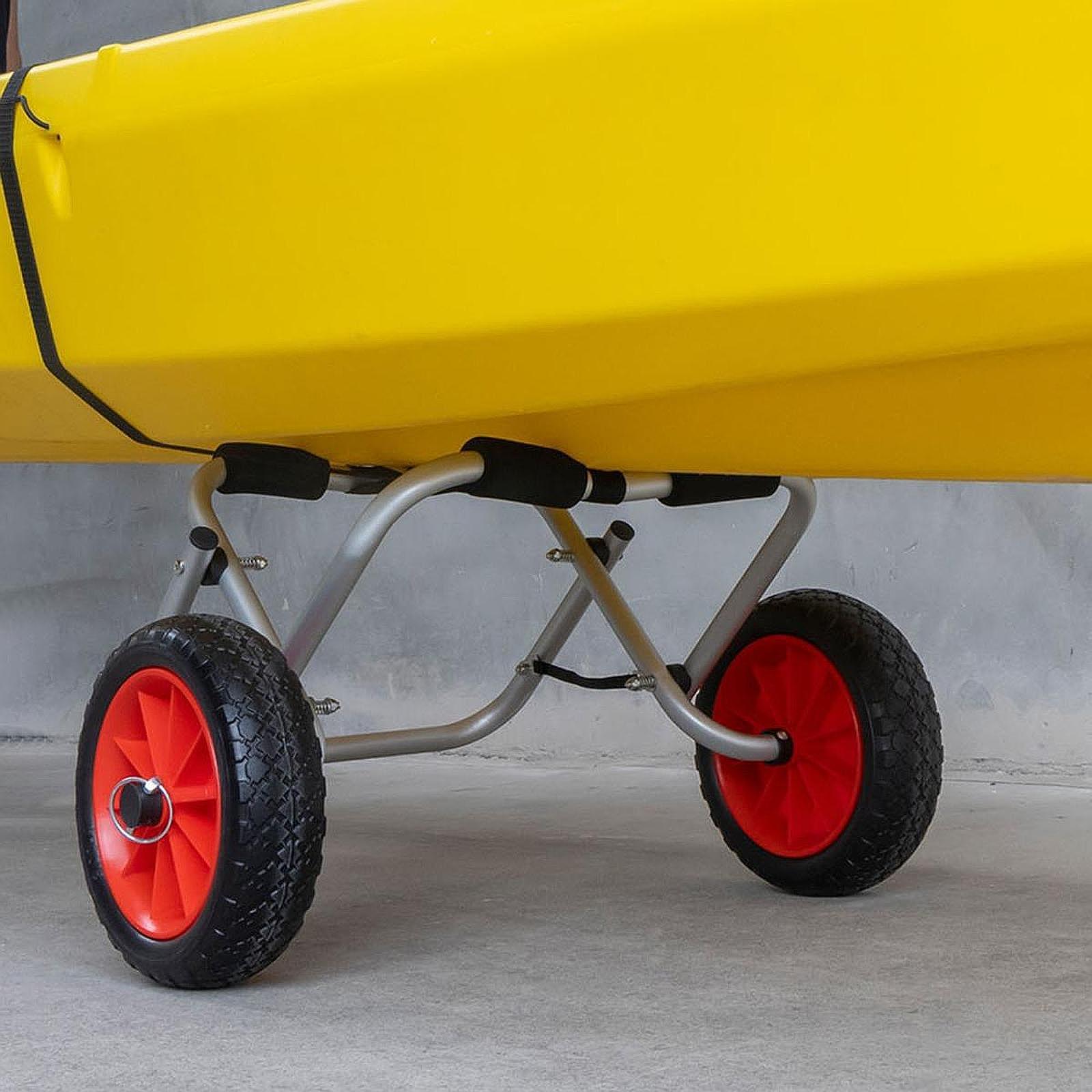 Fishing Kayak Cart - カヤックカート折りたたみ式ソリッドホイールヘビーデューティアルミ合金オーシャンボートトレーラー