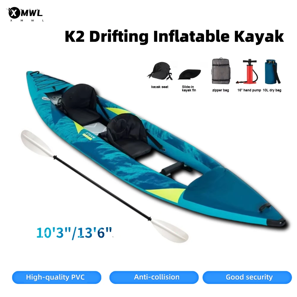 カヌーカヤック インフレータブルボート 1～2人乗り 840 - Fishing Kayak Paddle のレビューと価格