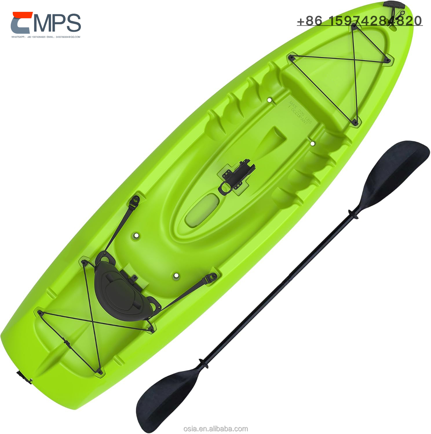 屋外用ハードプラスチック製フィッシングカヤック、2人乗りまた - Fishing Kayak Sit In のレビューと価格