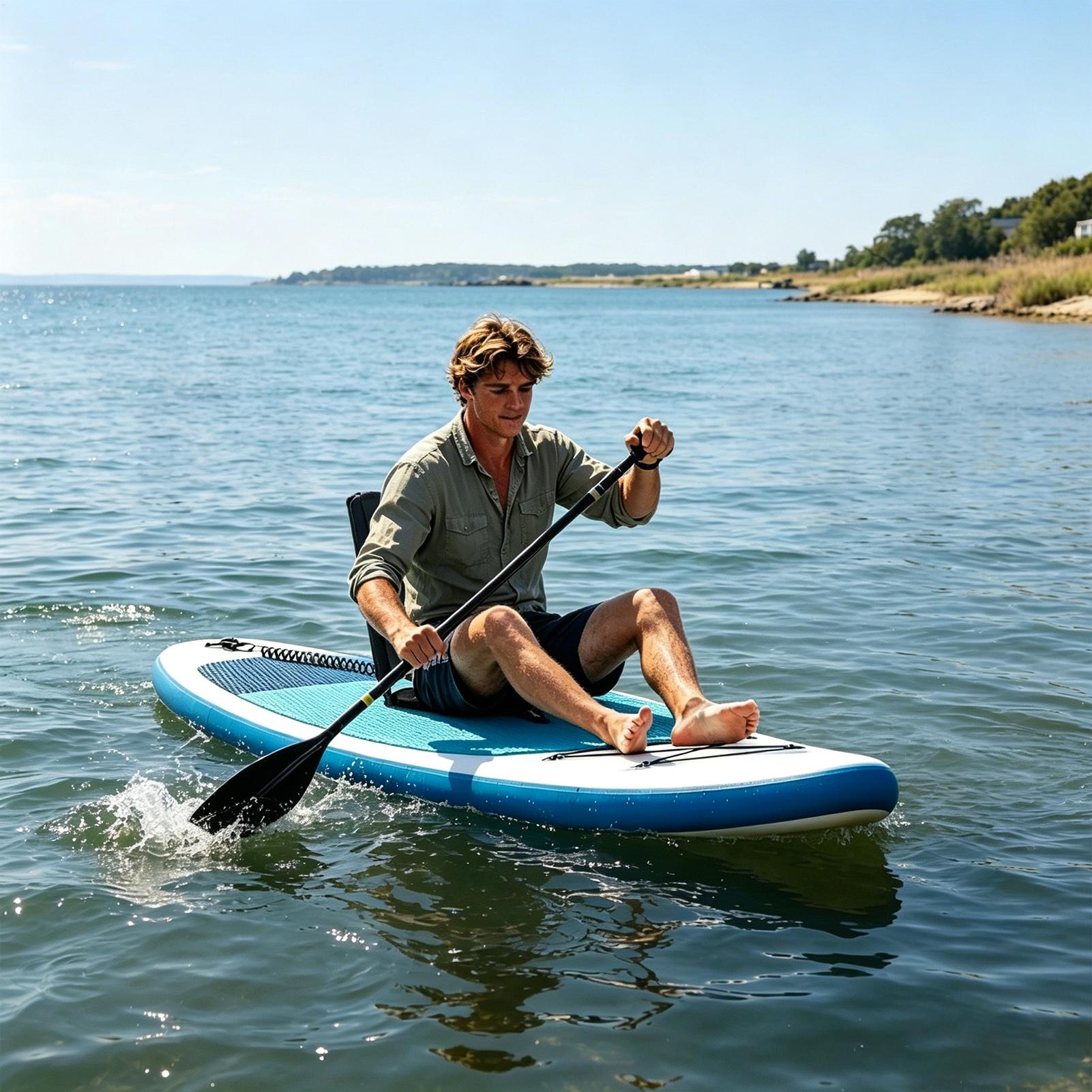カヤックシートクッションポータブルリクライニングチェア背もた - Fishing Kayak Paddle のレビューと価格