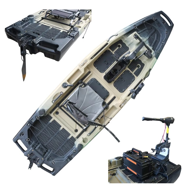 1人乗りHDPE/PE製シットオントップCE認証電動シーカヌ - Fishing Kayak Paddle のレビューと価格